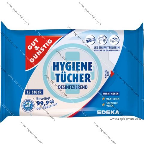 G+G Dezinfekční ubrousky 15 ks