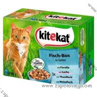 Kitekat mořské menu v omáčce pstruh bělice tuňák losos 12 x 100 g