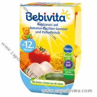 BEBIVITA, MAKARONY, CUKETA, ZELENINA A KRŮTÍ MASO OD 12. MĚSÍCE, 2X250G, 0,5 KG