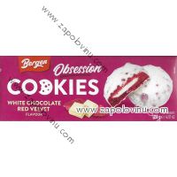 Bergen OBSESSION Cookies v bílé čokoládě Red Velvet 128g