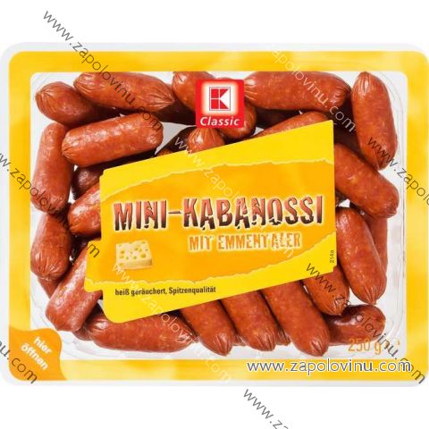 K-CLASSIC Mini kabanossi  s Ementálem 250 g