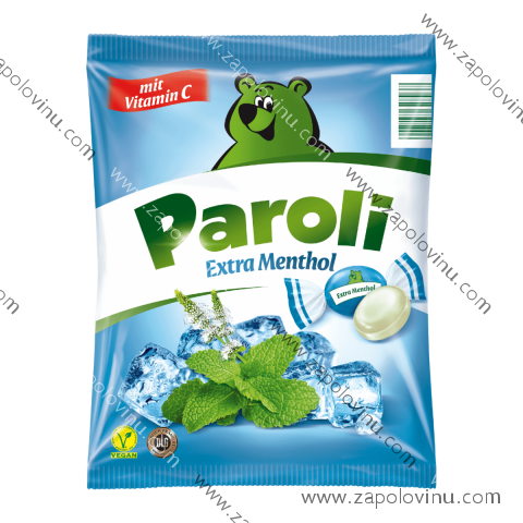 Paroli Bonbóny Extra menthol s vitamínem C a proti kašli 250g