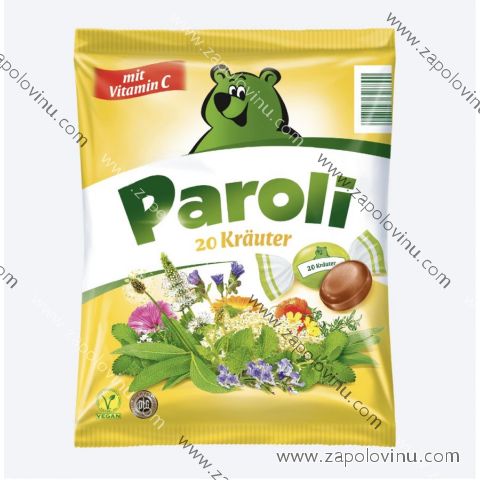 Paroli Bonbóny 20 bylin s vitamínem C a proti kašli 250g