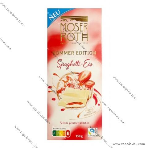MOSER ROTH čokoládky Letní edice jahoda a zmrzlina 150g