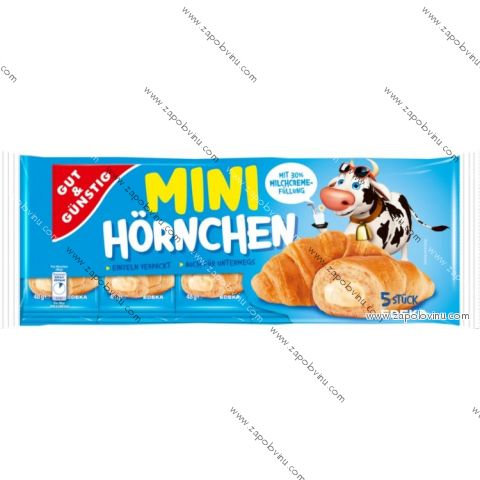 G+G Mini croissanty s mléčným krémem 5 ks, 240 g