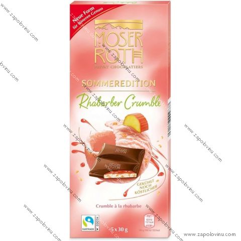 MOSER ROTH čokoládky Letní edice rebarbora a kousky sušenek 150g