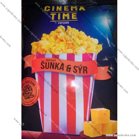 Cinema Time Mikrovlnný popcorn šunka a sýr 90 g
