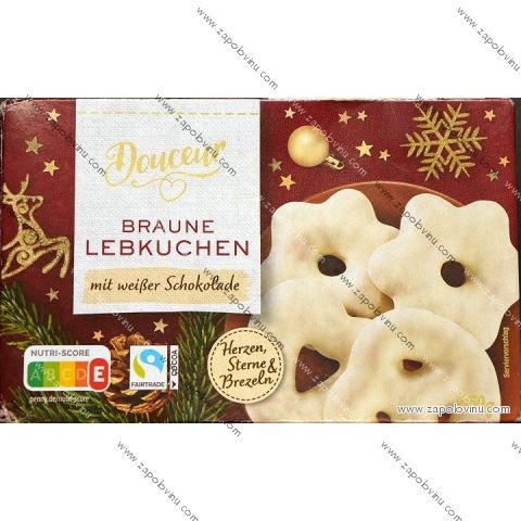 Douceur Čokoládový perník Srdce hvězdy preclíky v bílé čokoládě 250 g
