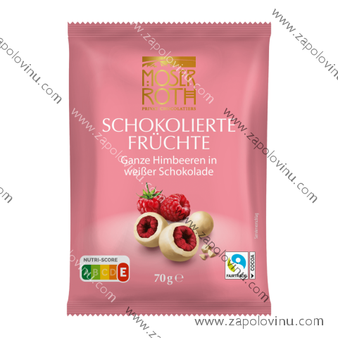 MOSER ROTH maliny v bílé čokoládě 70g