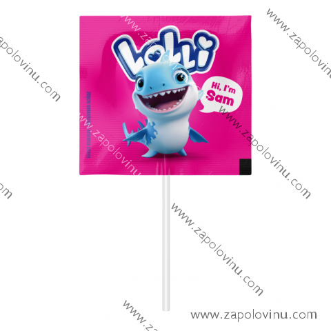 Argo LOLLI Klasické lízátko žralok malina 7g