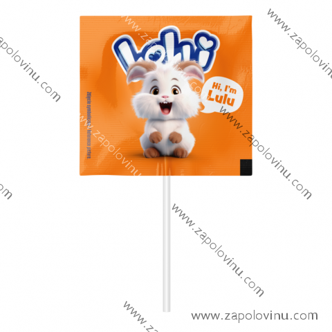 Argo LOLLI Klasické lízátko pes pomeranč 7g