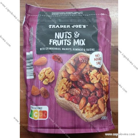 TRADER JOE'S NUTS A FRUITS Mix 200g