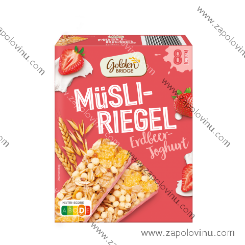 GOLDEN BRIDGE Müsli Tyčky Jahoda s jogurtem 200g
