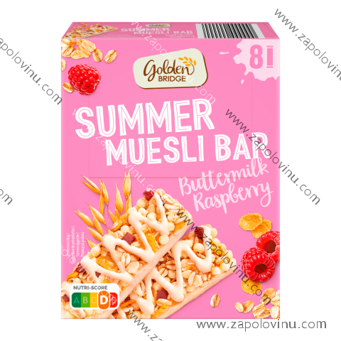 GOLDEN BRIDGE Müsli Tyčky Malina z podmáslí 200g