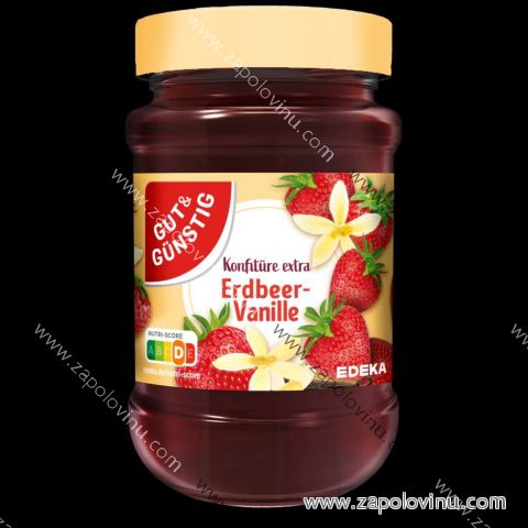 G+G Jahodovo vanilkový džem s 50% ovoce, 450g