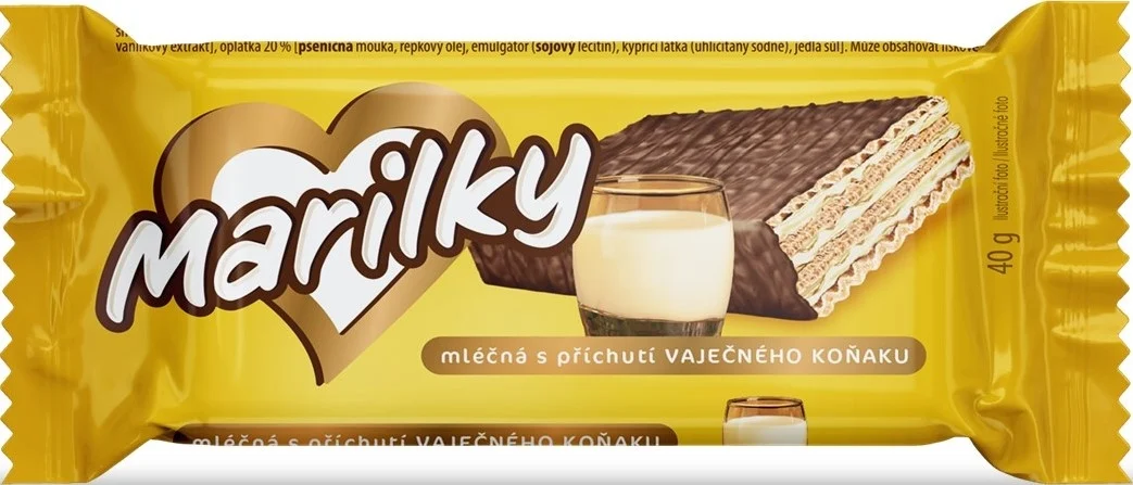 Marilky Mléčná s příchutí Vaječného koňaku 40g