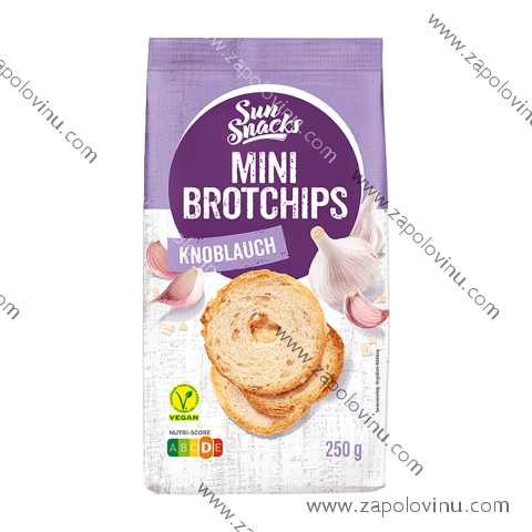Sun Snacks Mini chlebové lupínky česnek 250g