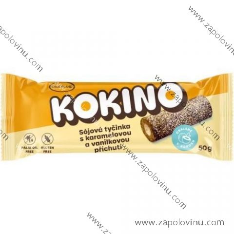 Chocoland KOKINO sójová tyčinka s vanilkovou a karamelovou náplní 50g