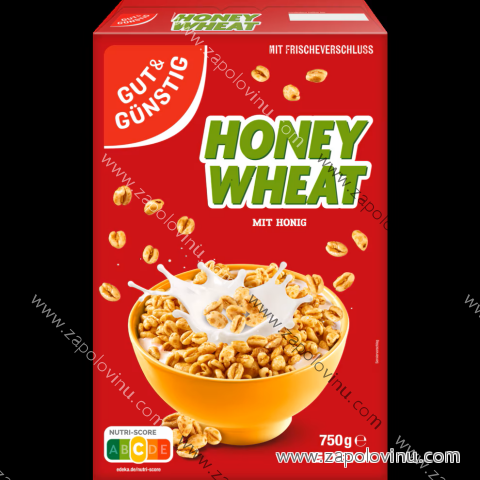 G+G Honey Wheat pšeničné lupínky s medem 750g