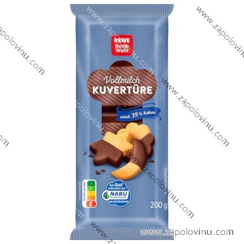 REWE Mléčná čokoláda na vaření 200g