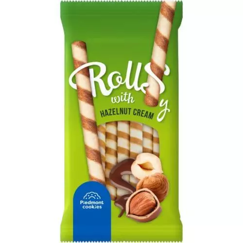 Piedmont cookies trubičky hazelnut cream 160g