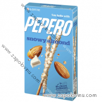 Pepero tyčinky snowy almond Lotte 32 g