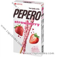Pepero tyčinky snowy strawberry Lotte 32 g