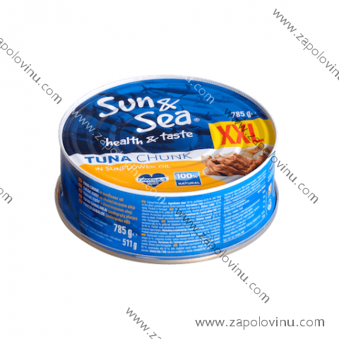 Sun+Sea tuňák kousky ve slunečnicovém oleji 785g