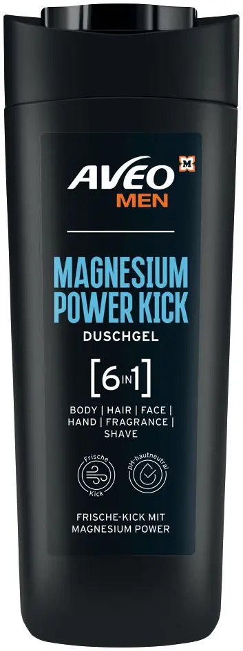 AVEO MEN Sprchový gel s hořčíkem Power Kick 6 v 1 300 ml