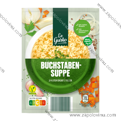 LE GUSTO Sáčková polévka písmenková 81g 3 porce