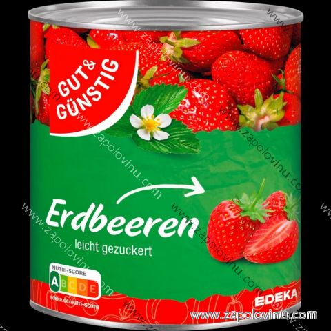 G+G JAHODY V MÍRNĚ SLADKÉM NÁLEVU 410 g