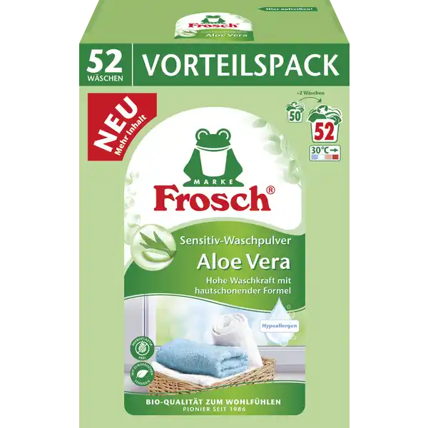 Frosch prací prášek Sensitive s Aloe Vera 52 PD