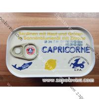 Capricorne Sardinky ve slunečnicovém oleji s citronem 125g