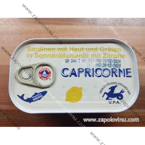 Capricorne Sardinky ve slunečnicovém oleji s citronem 125g