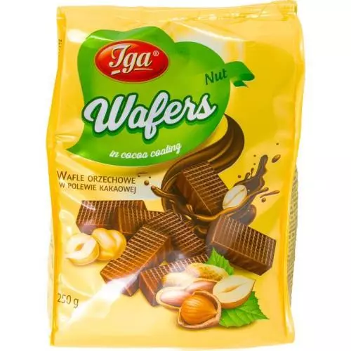 Iga oplatky ořechové v kakaové polevě 250g
