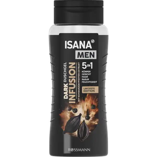 ISANA Men Sprchový gel Dark Infusion 5in1 300 ml