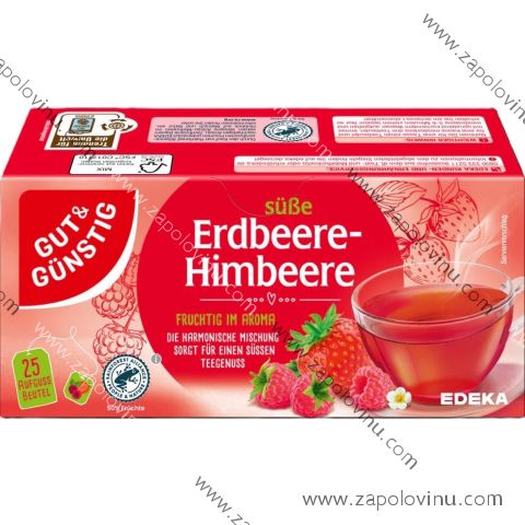 G+G Jahodovo-malinový ovocný čaj 25 sáčků