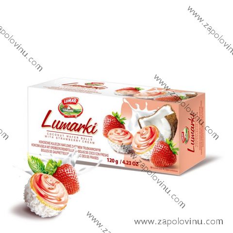 Lumar Lumarki vaflové bonbóny s kokosovým a jahodovým krémem 120g