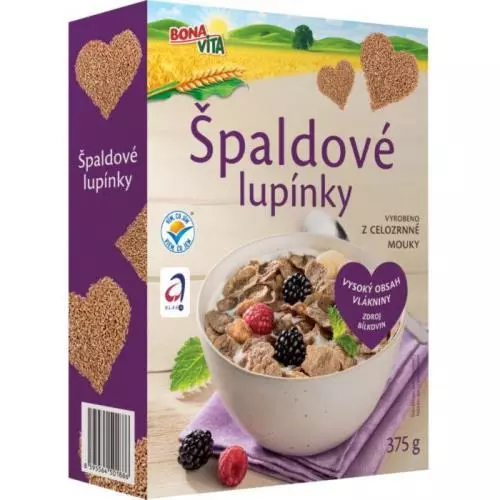Bonavita lupínky špaldové 375g