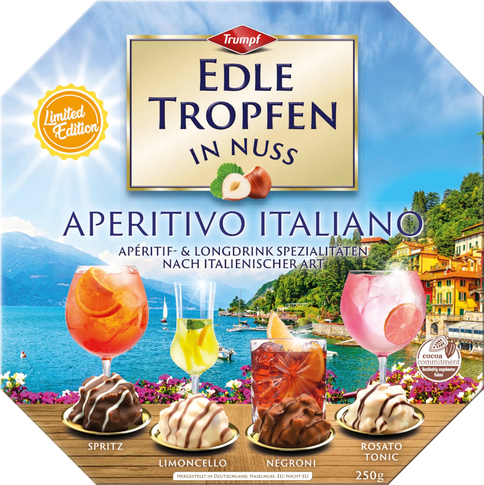 Trumpf Edle pralinky s oříšky  Aperitivo Italiano exkluzivní výběr 250g