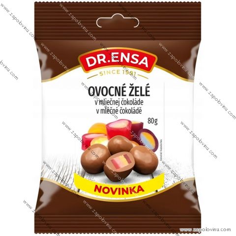 Dr.Ensa Ovocné želé v mléčné čokoládě 80g
