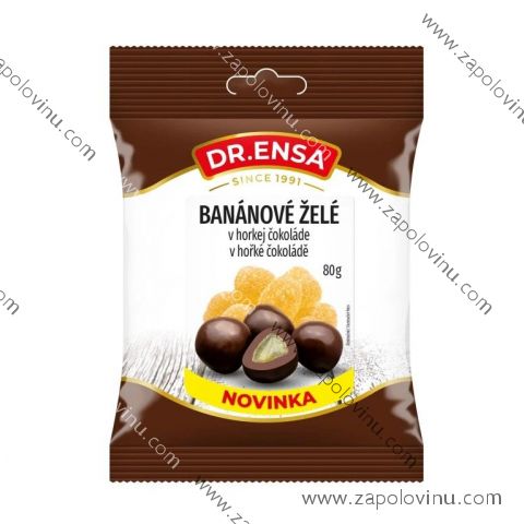 Dr.Ensa Banánové želé v hořké čokoládě 80 g