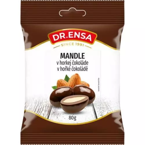 Dr. Ensa mandle v hořké čokoládě 80g