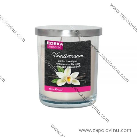 EDEKA vonná svíčka sklenice se 2 knoty Vanilkový sen