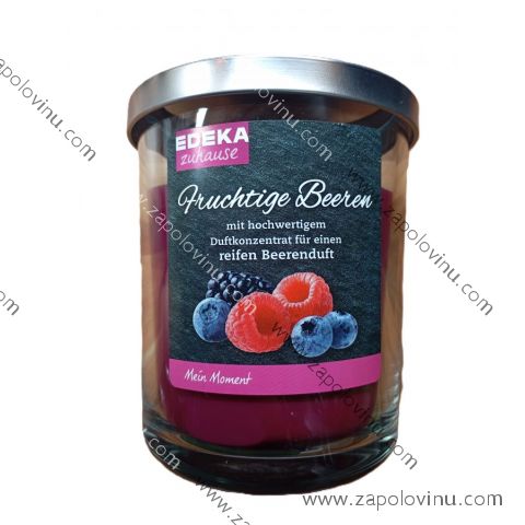 EDEKA vonná svíčka sklenice se 2 knoty Ovocné bobule
