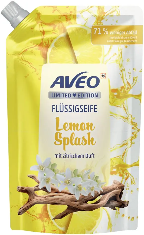 Aveo krémové mýdlo Lemon Splash na doplnění 500 ml