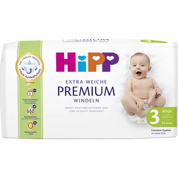 HIPP pleny 3 Midi 6-10 kg 54 ks