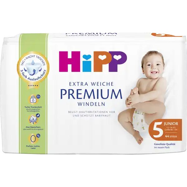 HIPP pleny velikost 5 Junior 11 - 17kg, 44 ks