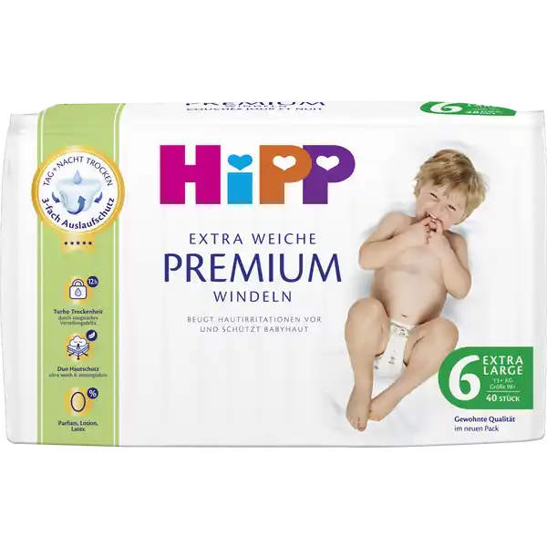 HIPP pleny velikost 6 13+kg, 40 ks