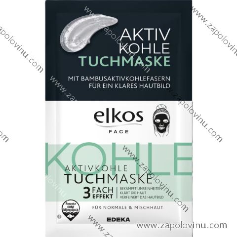EDEKA elkos Pleťová maska s aktivním uhlím